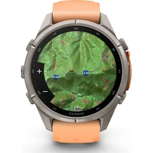 Смарт-часы Garmin Fenix 9 Pro inReach 43mm Titanium with Shell Pink/Autumn Orange Silicone Band (010-04335-00/01)