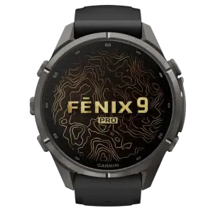 Смарт-годинник Garmin Fenix 9 Pro inReach 43mm Carbon Gray DLC Titanium Case with Black/Pebble Gray Silicone Band (010-04335-10/11)