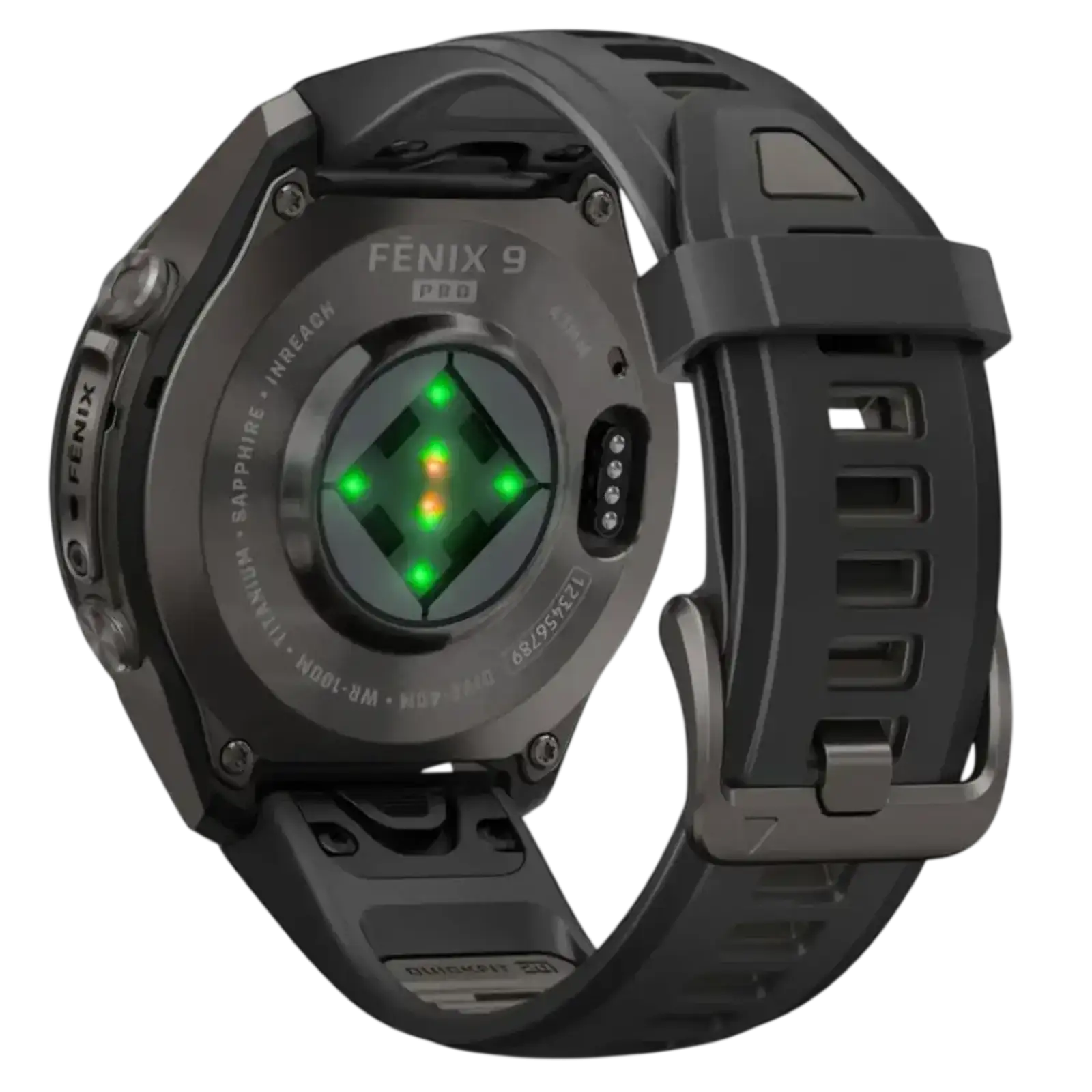 Смарт-годинник Garmin Fenix 9 Pro inReach 43mm Carbon Gray DLC Titanium Case with Black/Pebble Gray Silicone Band (010-04335-10/11)