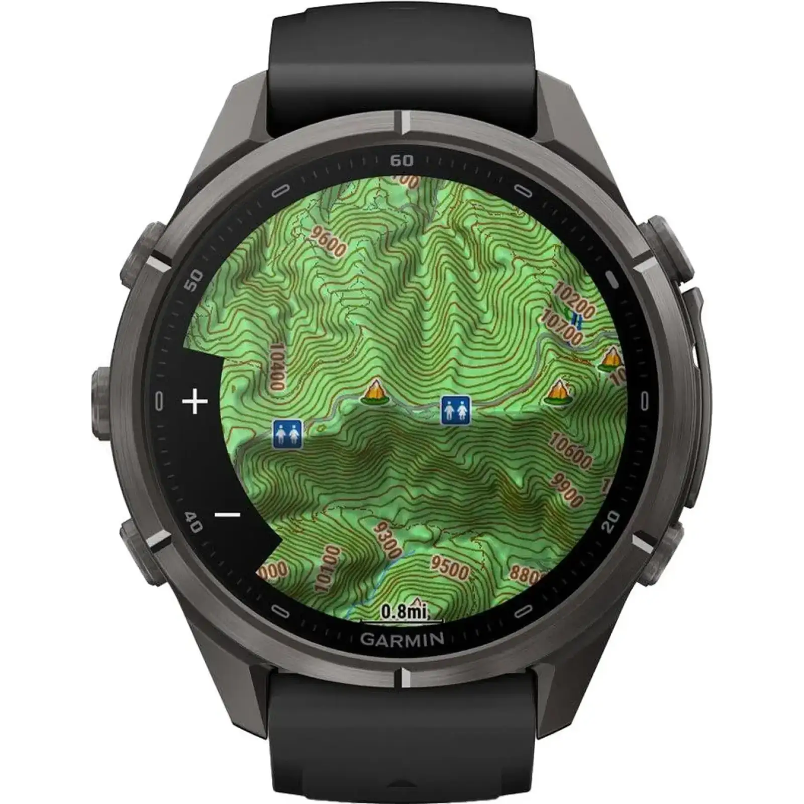 Смарт-годинник Garmin Fenix 9 Pro inReach 43mm Carbon Gray DLC Titanium Case with Black/Pebble Gray Silicone Band (010-04335-10/11)