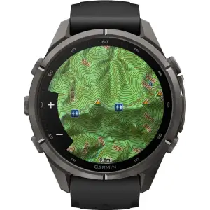 Смарт-годинник Garmin Fenix 9 Pro inReach 43mm Carbon Gray DLC Titanium Case with Black/Pebble Gray Silicone Band (010-04335-10/11)