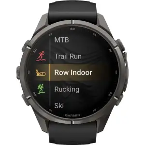 Смарт-годинник Garmin Fenix 9 Pro inReach 43mm Carbon Gray DLC Titanium Case with Black/Pebble Gray Silicone Band (010-04335-10/11)