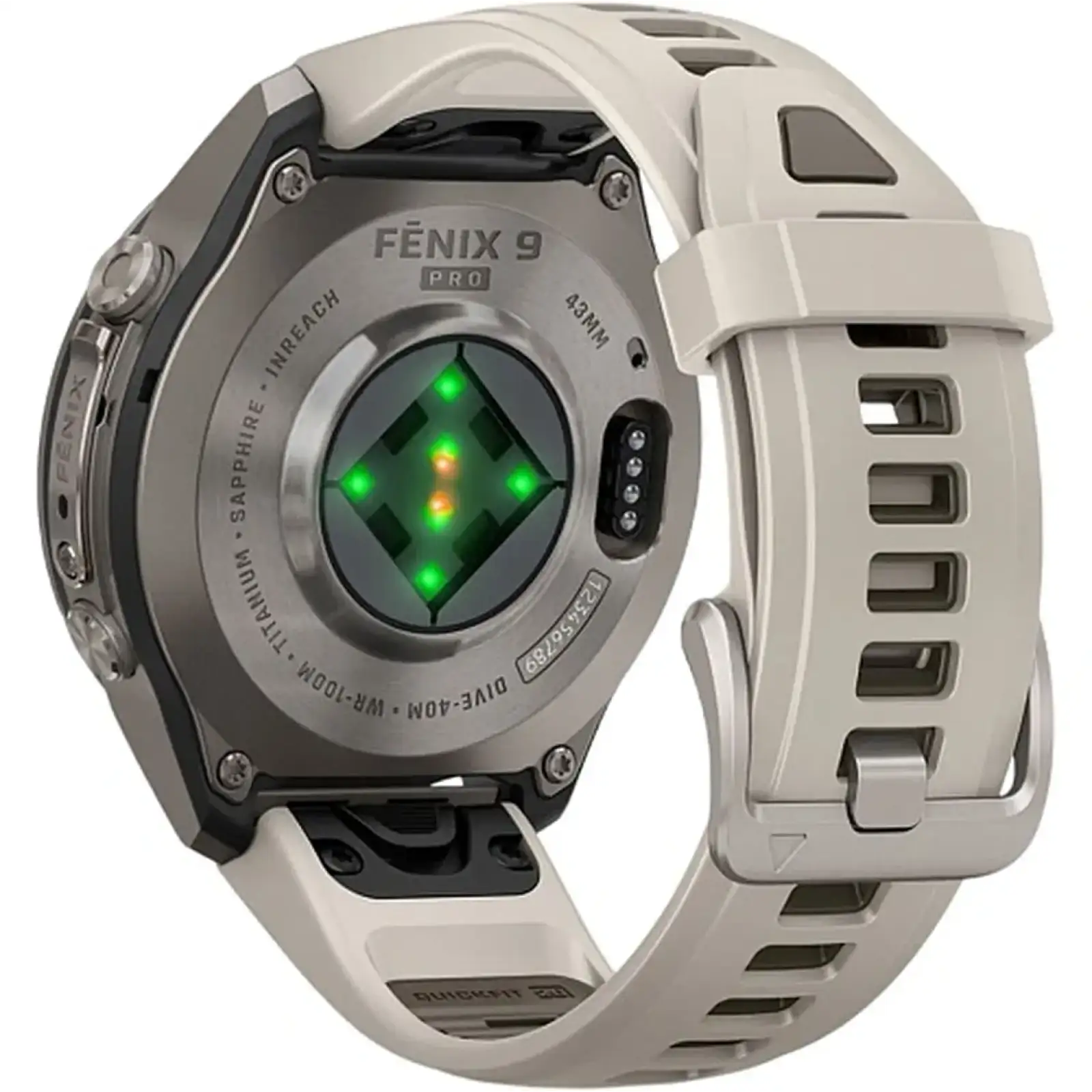 Смарт-часы Garmin Fenix 9 Pro inReach 43mm Titanium with Fog Gray/Dark Sandstone Silicone Band (010-04335-80/81)