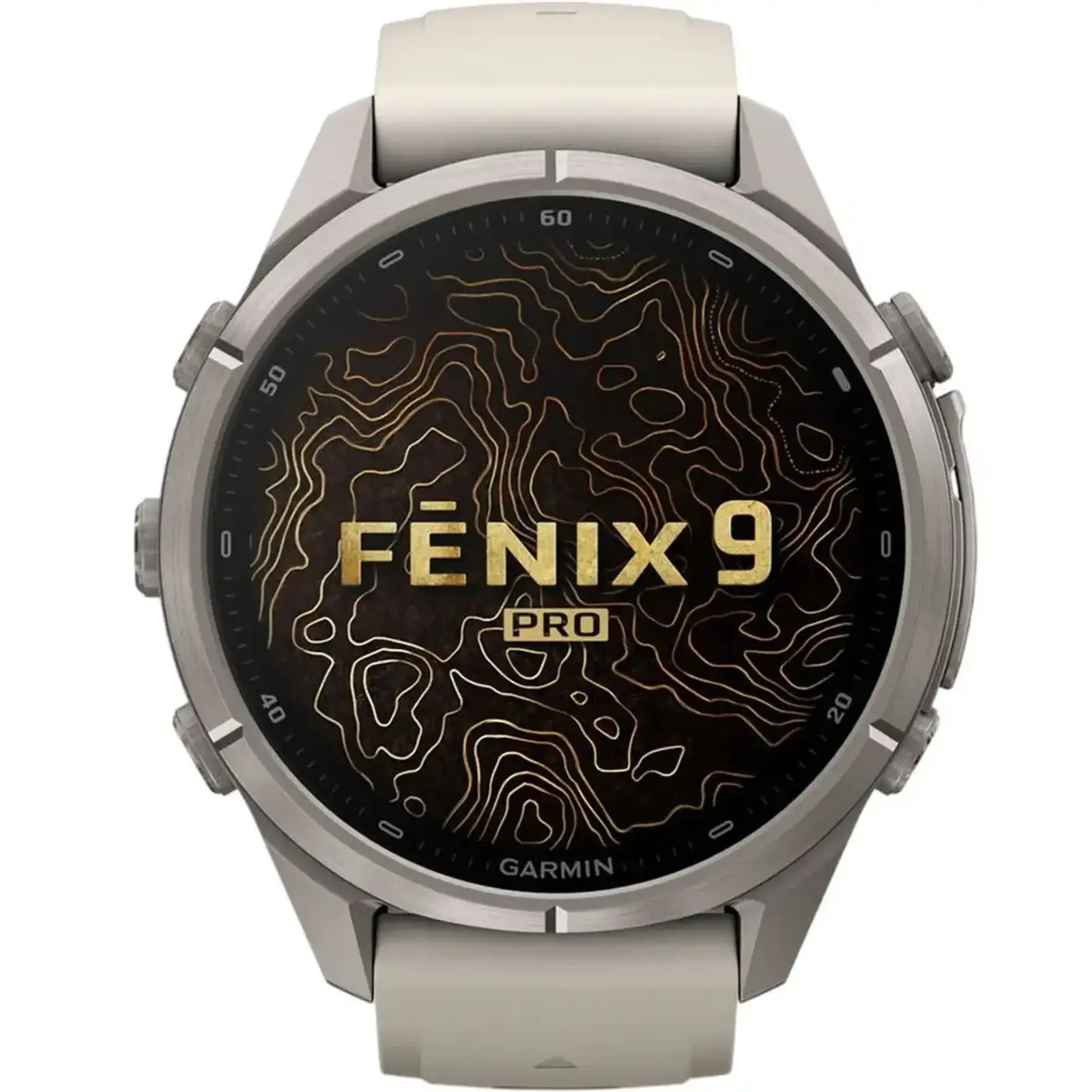 Смарт-часы Garmin Fenix 9 Pro inReach 43mm Titanium with Fog Gray/Dark Sandstone Silicone Band (010-04335-80/81)