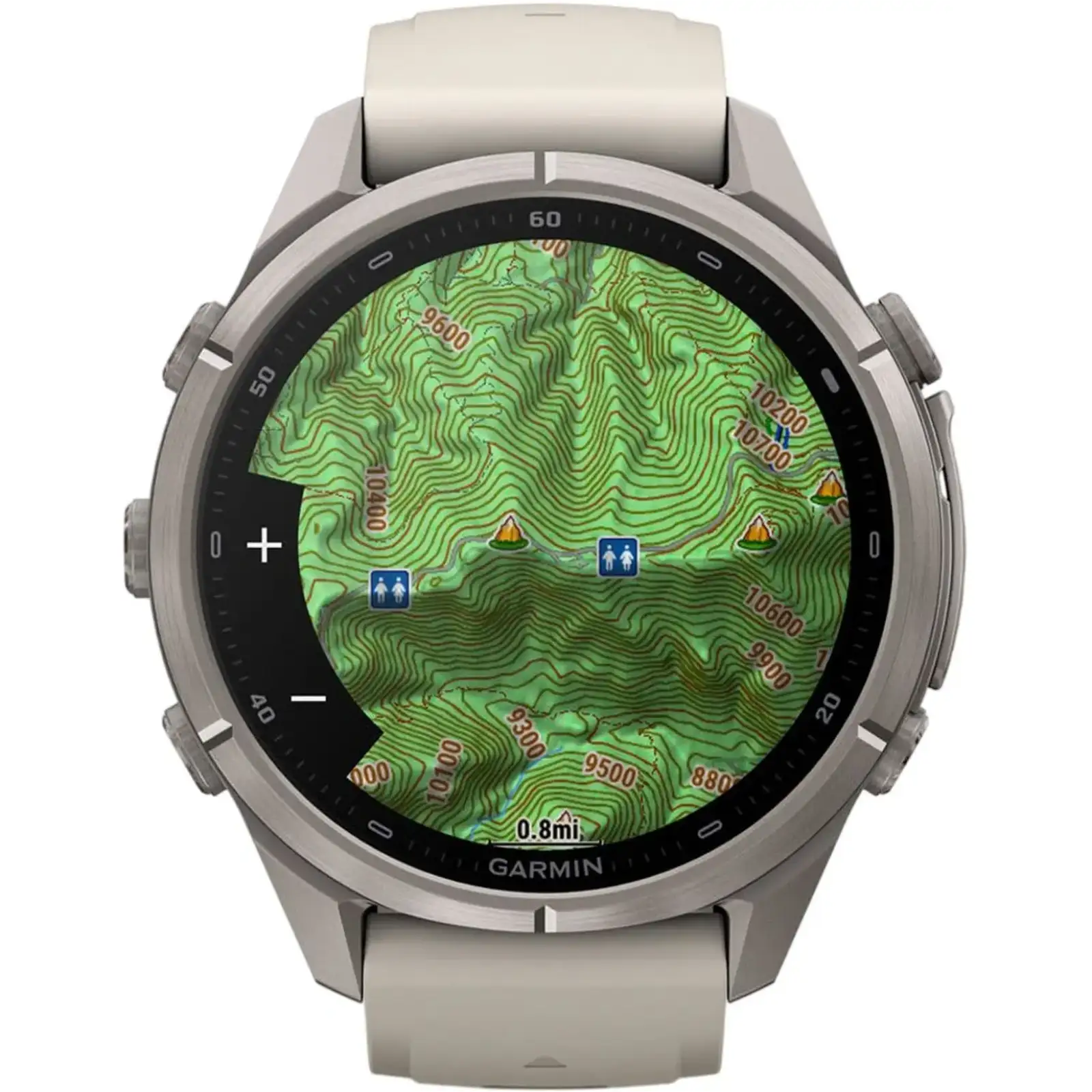 Смарт-часы Garmin Fenix 9 Pro inReach 43mm Titanium with Fog Gray/Dark Sandstone Silicone Band (010-04335-80/81)