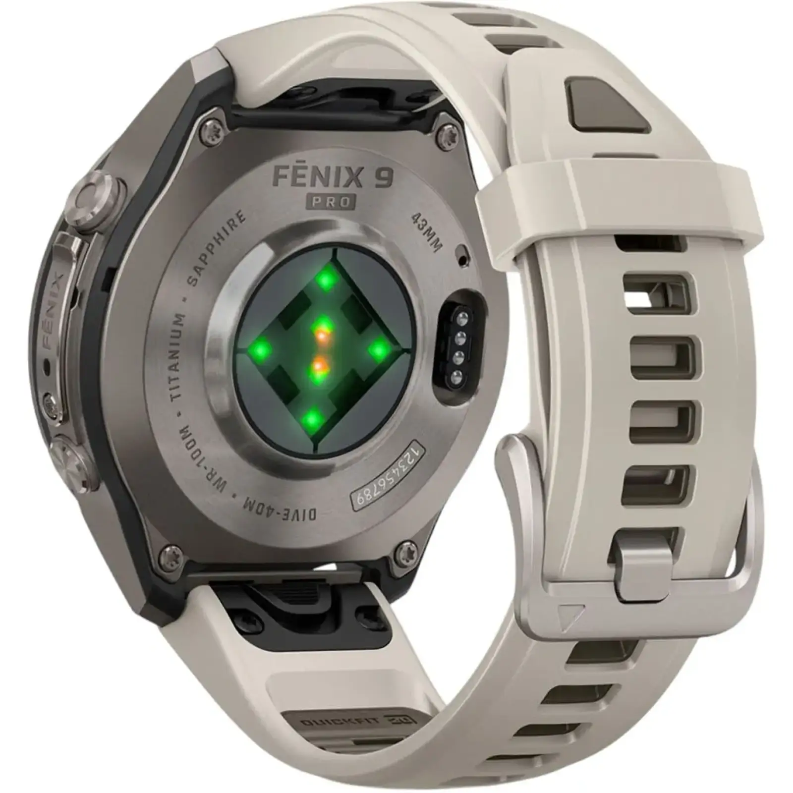 Смарт-часы Garmin Fenix 9 Pro 43mm Titanium with Fog Gray/Dark Sandstone Silicone Band (010-04335-85/86)