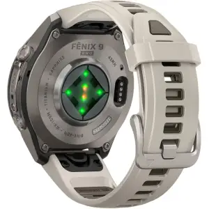 Смарт-часы Garmin Fenix 9 Pro 43mm Titanium with Fog Gray/Dark Sandstone Silicone Band (010-04335-85/86)