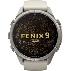 Смарт-часы Garmin Fenix 9 Pro 43mm Titanium with Fog Gray/Dark Sandstone Silicone Band (010-04335-85/86)