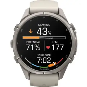 Смарт-часы Garmin Fenix 9 Pro 43mm Titanium with Fog Gray/Dark Sandstone Silicone Band (010-04335-85/86)
