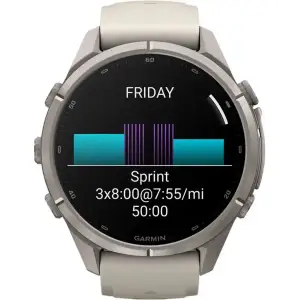 Смарт-часы Garmin Fenix 9 Pro 43mm Titanium with Fog Gray/Dark Sandstone Silicone Band (010-04335-85/86)