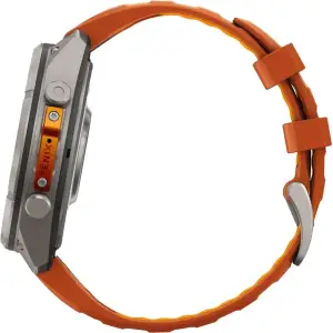 Смарт-часы Garmin Fenix 9 Pro inReach 47mm Titanium with Autumn Orange/Spark Orange Silicone Band (010-04336-00/01)