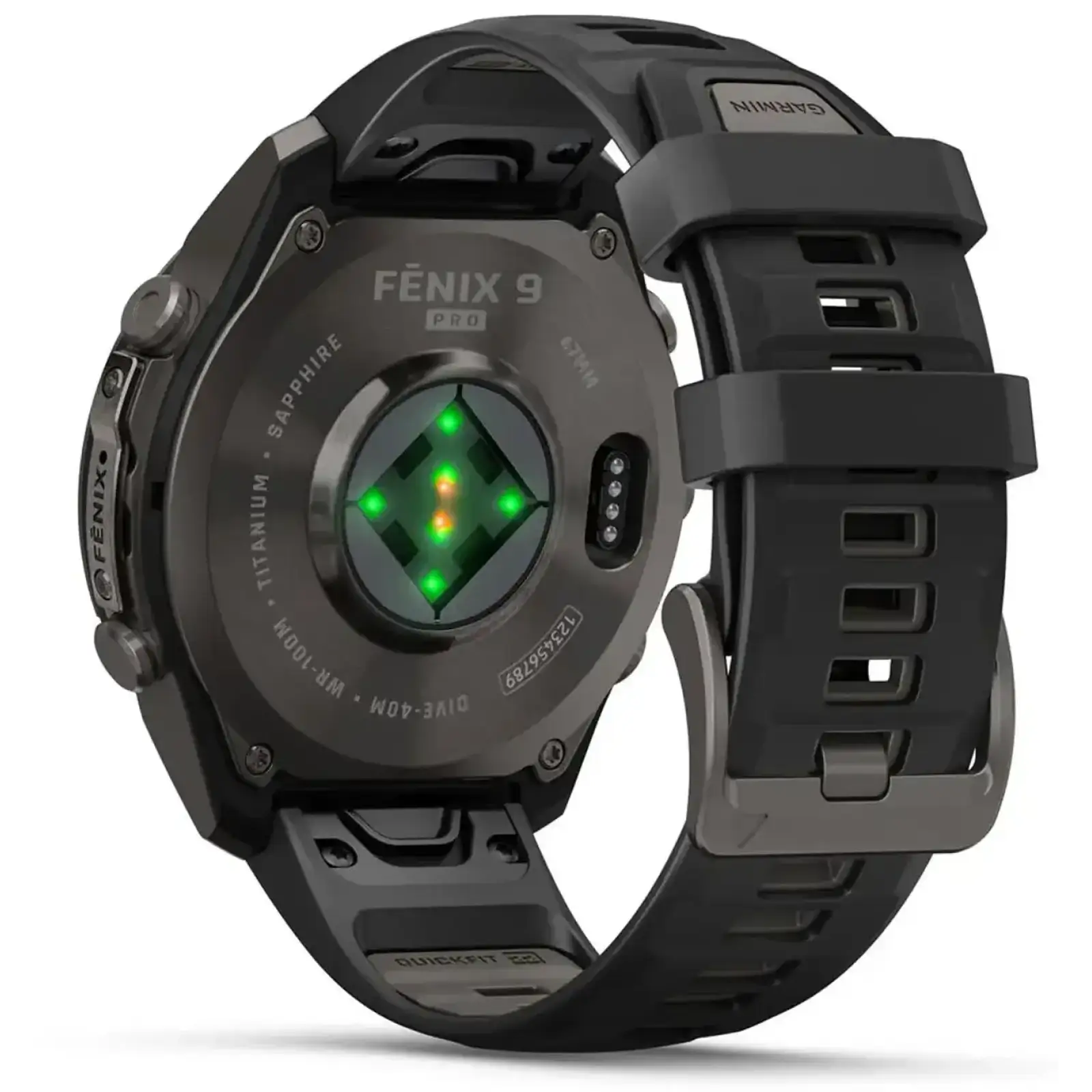 Смарт-годинник Garmin Fenix 9 Pro inReach 47mm Carbon Gray DLC Titanium with Black/Pebble Gray Silicone Band (010-04336-10/11)