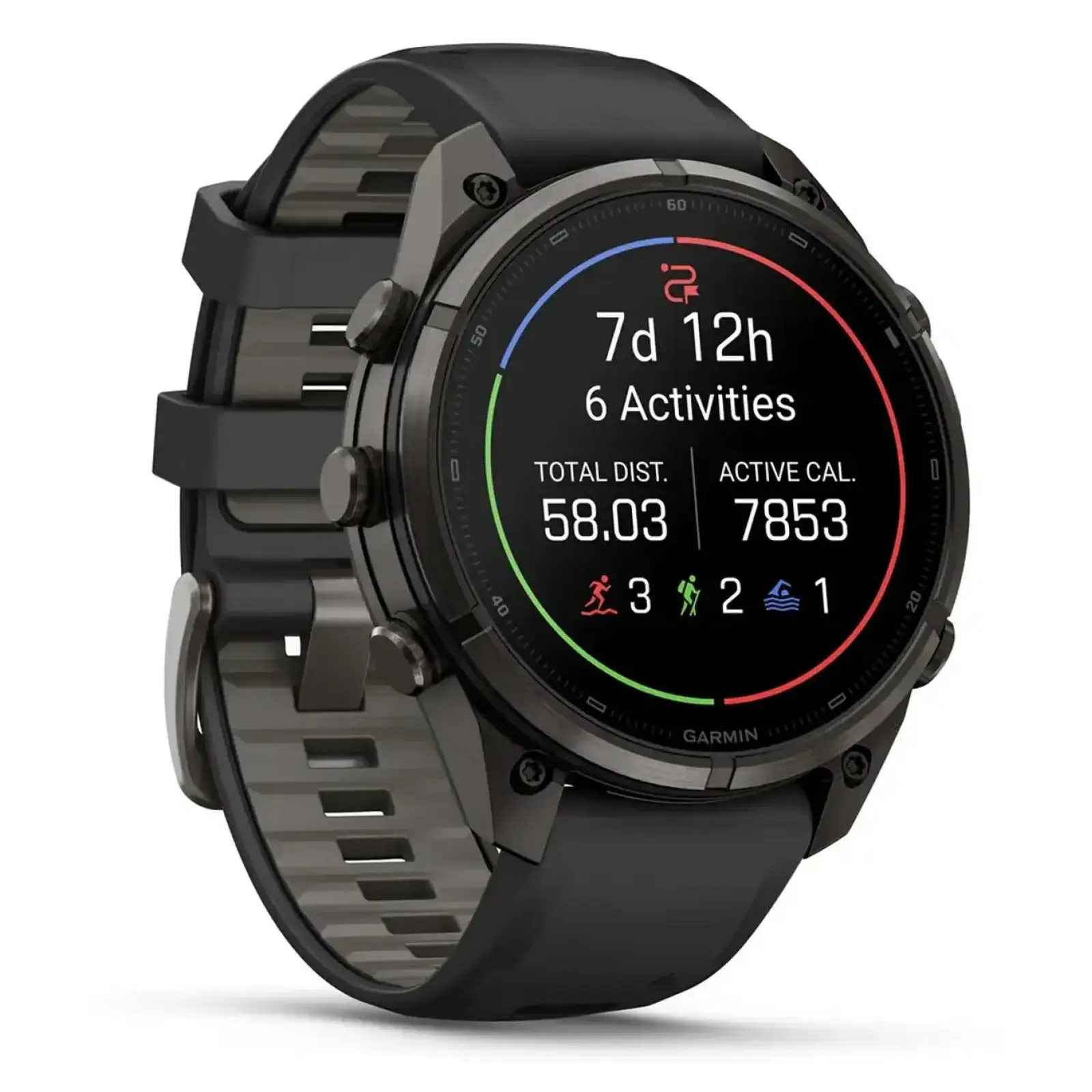 Смарт-часы Garmin Fenix 9 Pro 47mm Carbon Gray DLC Titanium with Black/Pebble Gray Silicone Band (010-04336-15/16)