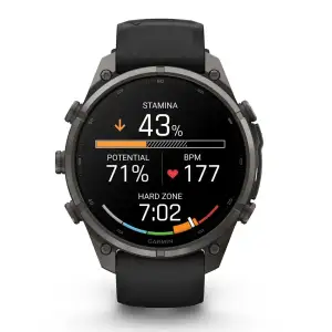 Смарт-часы Garmin Fenix 9 Pro 47mm Carbon Gray DLC Titanium with Black/Pebble Gray Silicone Band (010-04336-15/16)
