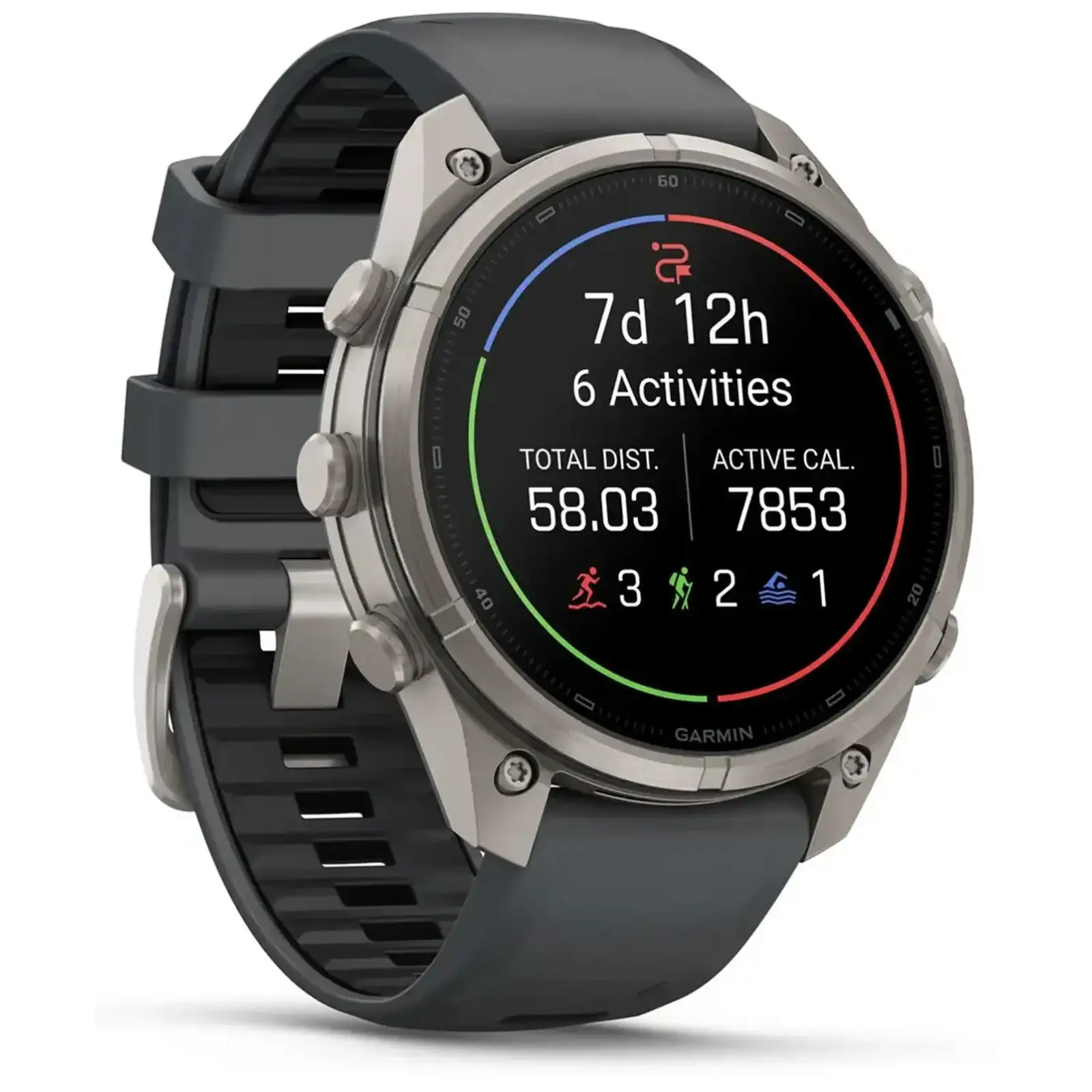 Смарт-годинник Garmin Fenix 9 Pro inReach 47mm Titanium with Graphite/Black Silicone Band (010-04336-20/21)