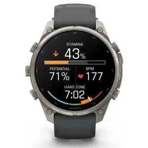 Смарт-годинник Garmin Fenix 9 Pro inReach 47mm Titanium with Graphite/Black Silicone Band (010-04336-20/21)