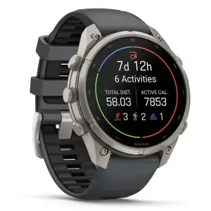 Смарт-годинник Garmin Fenix 9 Pro 47mm Titanium with Graphite/Black Silicone Band (010-04336-25/26)