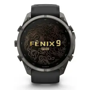 Смарт-годинник Garmin Fenix 9 Pro inReach 51mm Carbon Gray DLC Titanium Case with Black/Pebble Gray Silicone Band (010-04337-10/11)