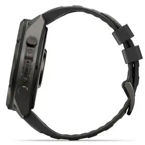 Смарт-годинник Garmin Fenix 9 Pro inReach 51mm Carbon Gray DLC Titanium Case with Black/Pebble Gray Silicone Band (010-04337-10/11)