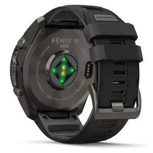Смарт-годинник Garmin Fenix 9 Pro inReach 51mm Carbon Gray DLC Titanium Case with Black/Pebble Gray Silicone Band (010-04337-10/11)