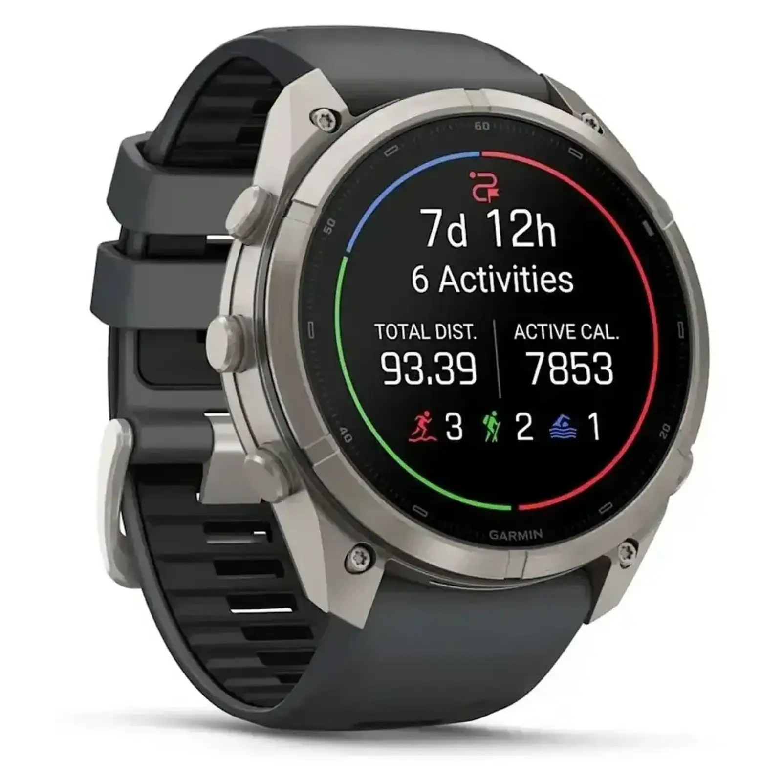 Смарт-годинник Garmin Fenix 9 Pro inReach 51mm Titanium Case with Graphite/Black Silicone Band (010-04337-20/21)