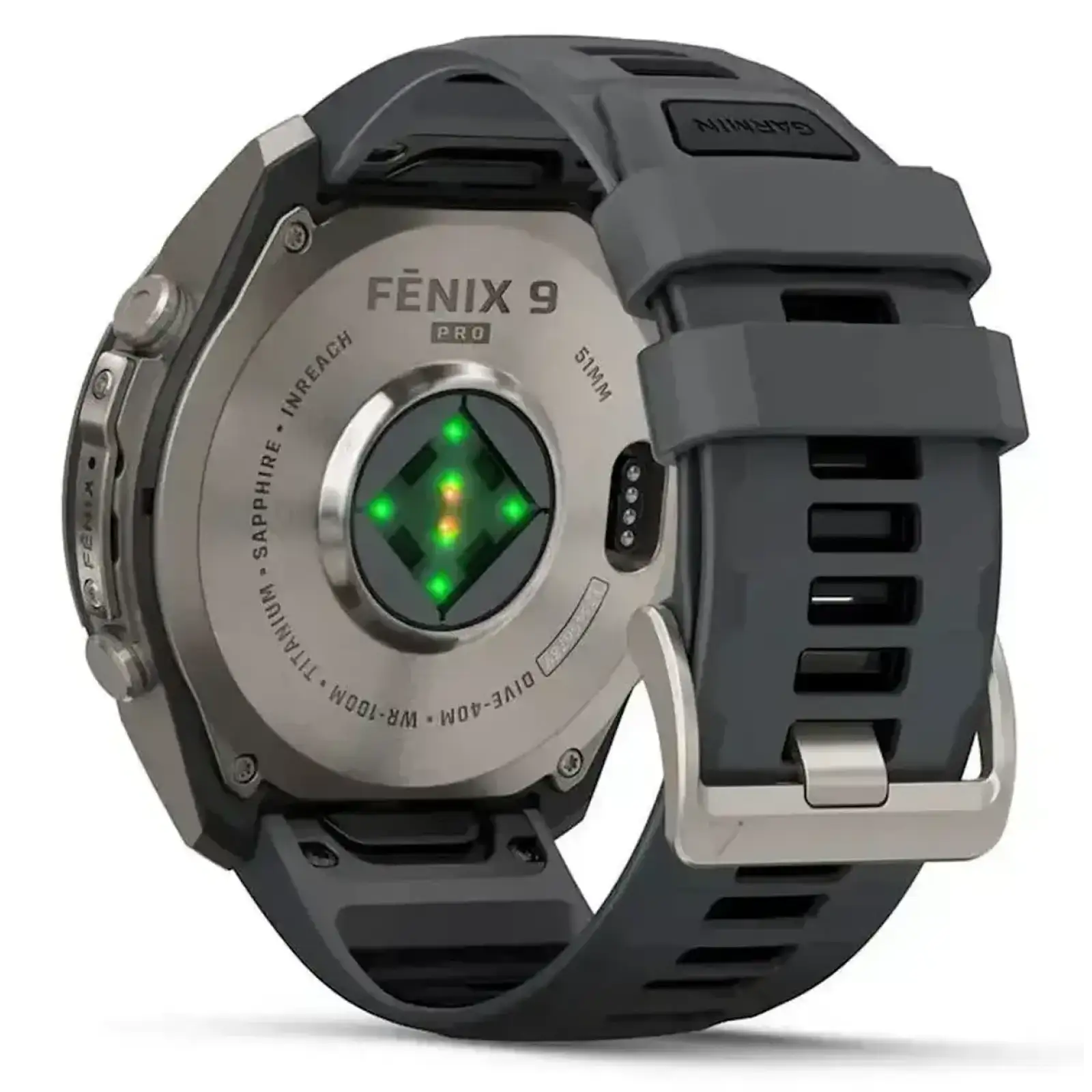 Смарт-годинник Garmin Fenix 9 Pro inReach 51mm Titanium Case with Graphite/Black Silicone Band (010-04337-20/21)