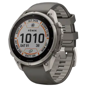 Смарт-годинник Garmin Fenix 9 Pro inReach Solar 47mm Titanium with Pebble Gray/Silver Gray Silicone Band (010-04338-00/01)