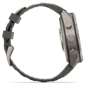 Смарт-годинник Garmin Fenix 9 Pro inReach Solar 47mm Titanium with Pebble Gray/Silver Gray Silicone Band (010-04338-00/01)