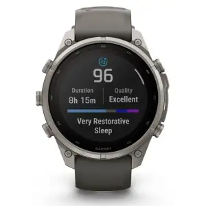 Смарт-годинник Garmin Fenix 9 Pro inReach Solar 47mm Titanium with Pebble Gray/Silver Gray Silicone Band (010-04338-00/01)