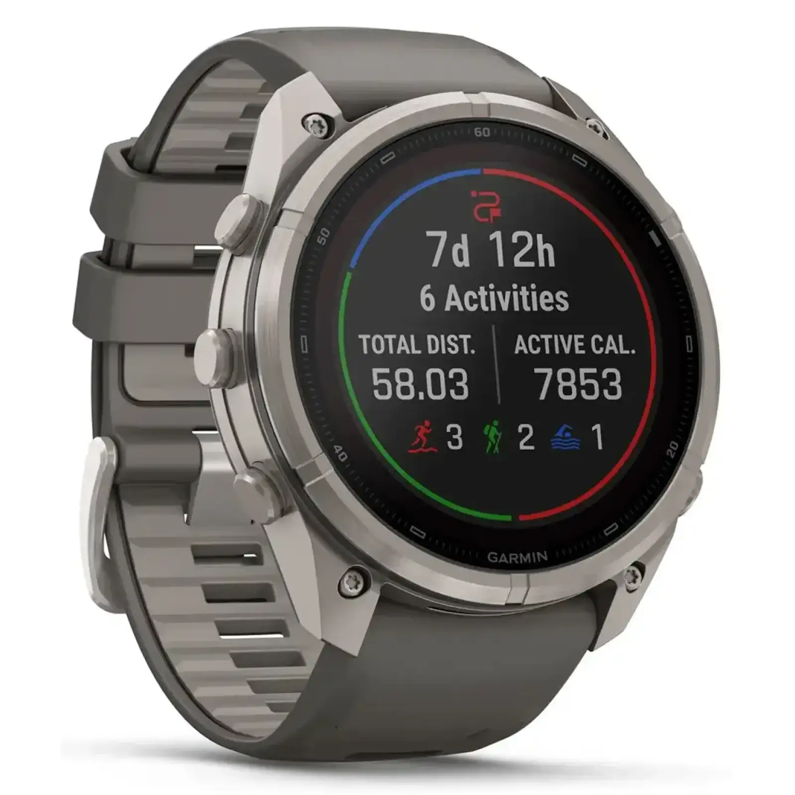 Смарт-годинник Garmin Fenix 9 Pro inReach Solar 51mm Titanium with Pebble Gray/Silver Gray Silicone Band (010-04339-00/01)