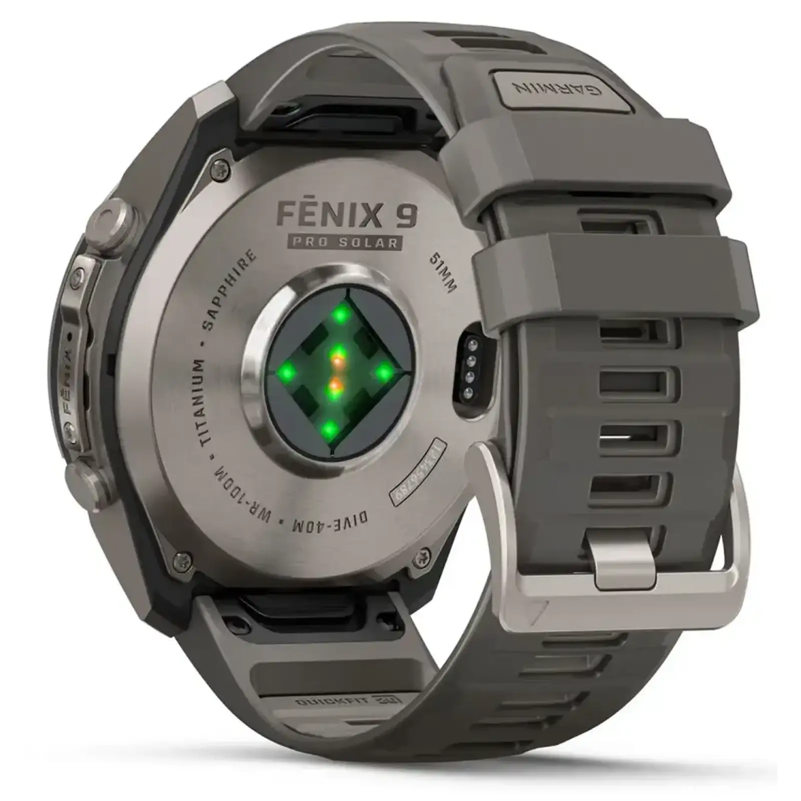 Смарт-годинник Garmin Fenix 9 Pro inReach Solar 51mm Titanium with Pebble Gray/Silver Gray Silicone Band (010-04339-00/01)