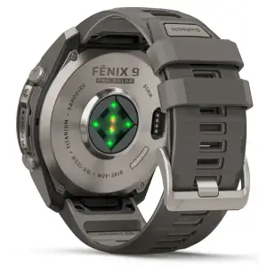 Смарт-годинник Garmin Fenix 9 Pro inReach Solar 51mm Titanium with Pebble Gray/Silver Gray Silicone Band (010-04339-00/01)