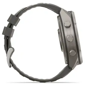 Смарт-годинник Garmin Fenix 9 Pro inReach Solar 51mm Titanium with Pebble Gray/Silver Gray Silicone Band (010-04339-00/01)