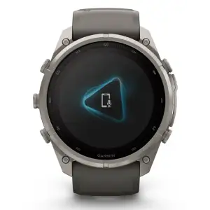 Смарт-годинник Garmin Fenix 9 Pro inReach Solar 51mm Titanium with Pebble Gray/Silver Gray Silicone Band (010-04339-00/01)