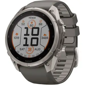 Смарт-часы Garmin Fenix 9 Pro Solar 51mm Titanium with Pebble Gray/Silver Gray Silicone Band (010-04339-05/06)