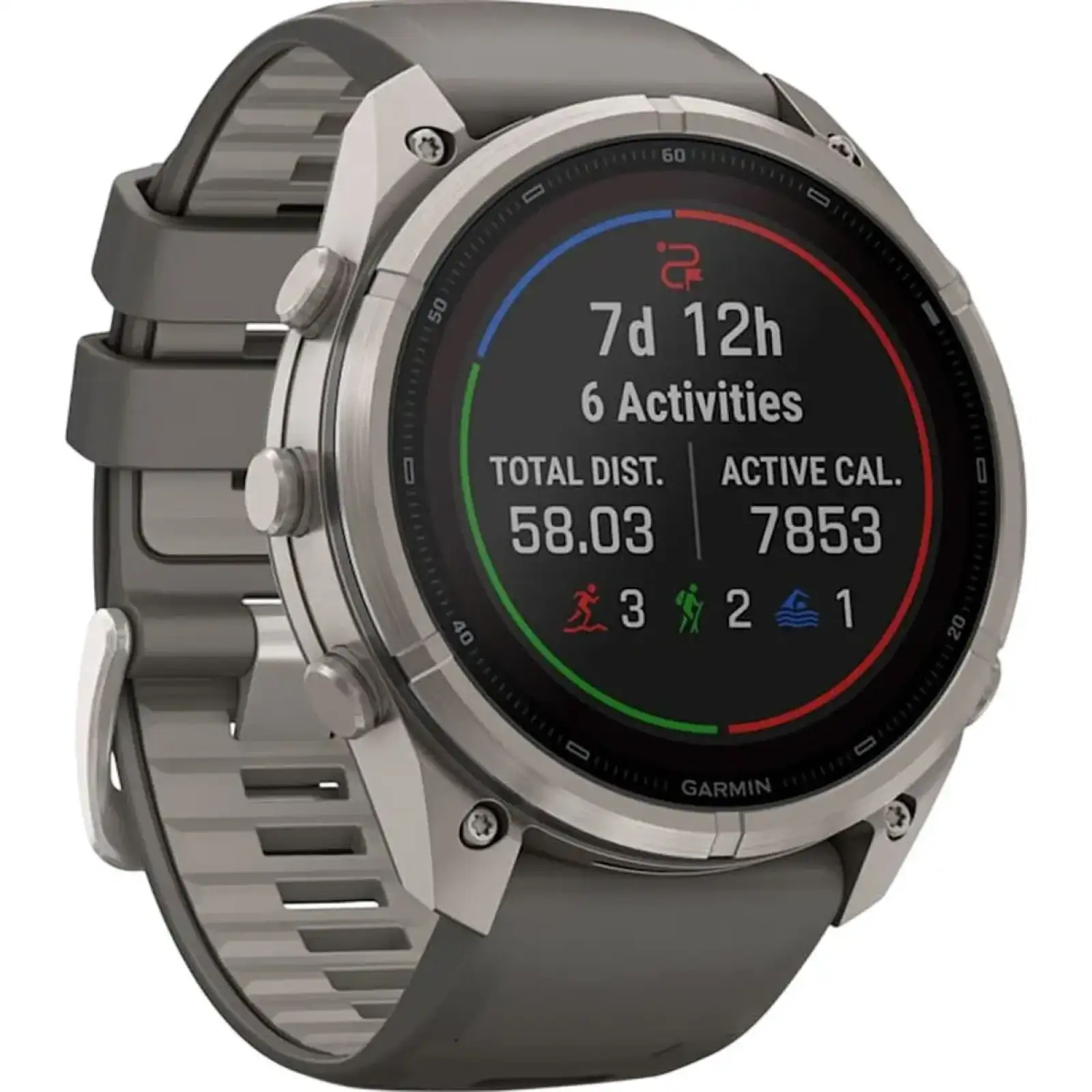 Смарт-часы Garmin Fenix 9 Pro Solar 51mm Titanium with Pebble Gray/Silver Gray Silicone Band (010-04339-05/06)
