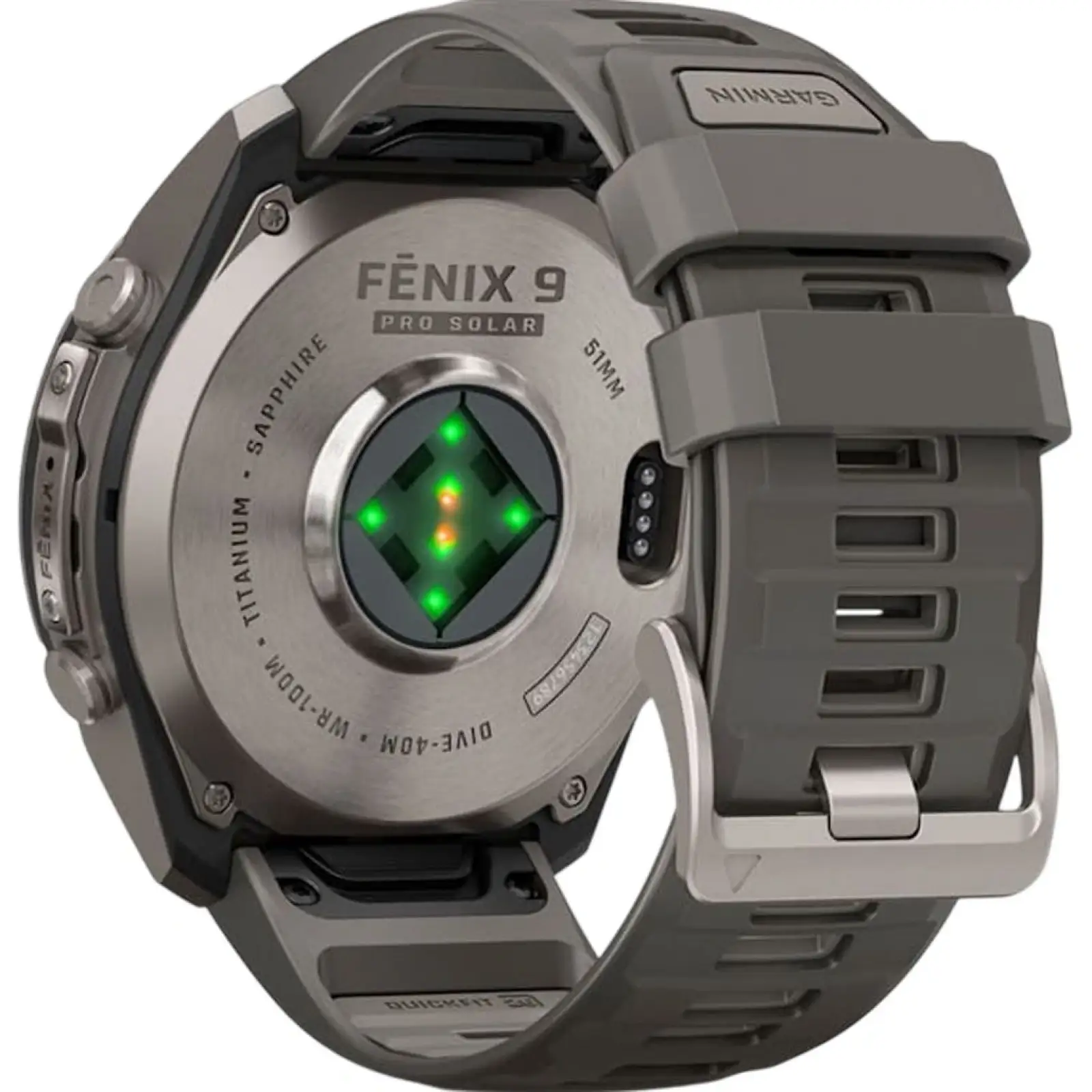 Смарт-часы Garmin Fenix 9 Pro Solar 51mm Titanium with Pebble Gray/Silver Gray Silicone Band (010-04339-05/06)