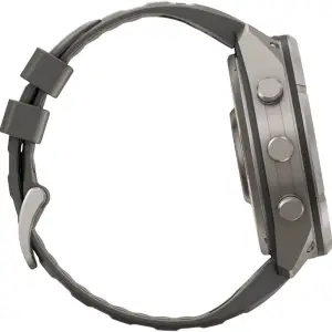 Смарт-часы Garmin Fenix 9 Pro Solar 51mm Titanium with Pebble Gray/Silver Gray Silicone Band (010-04339-05/06)