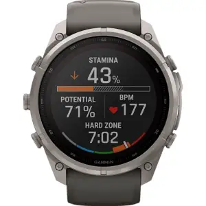 Смарт-часы Garmin Fenix 9 Pro Solar 51mm Titanium with Pebble Gray/Silver Gray Silicone Band (010-04339-05/06)