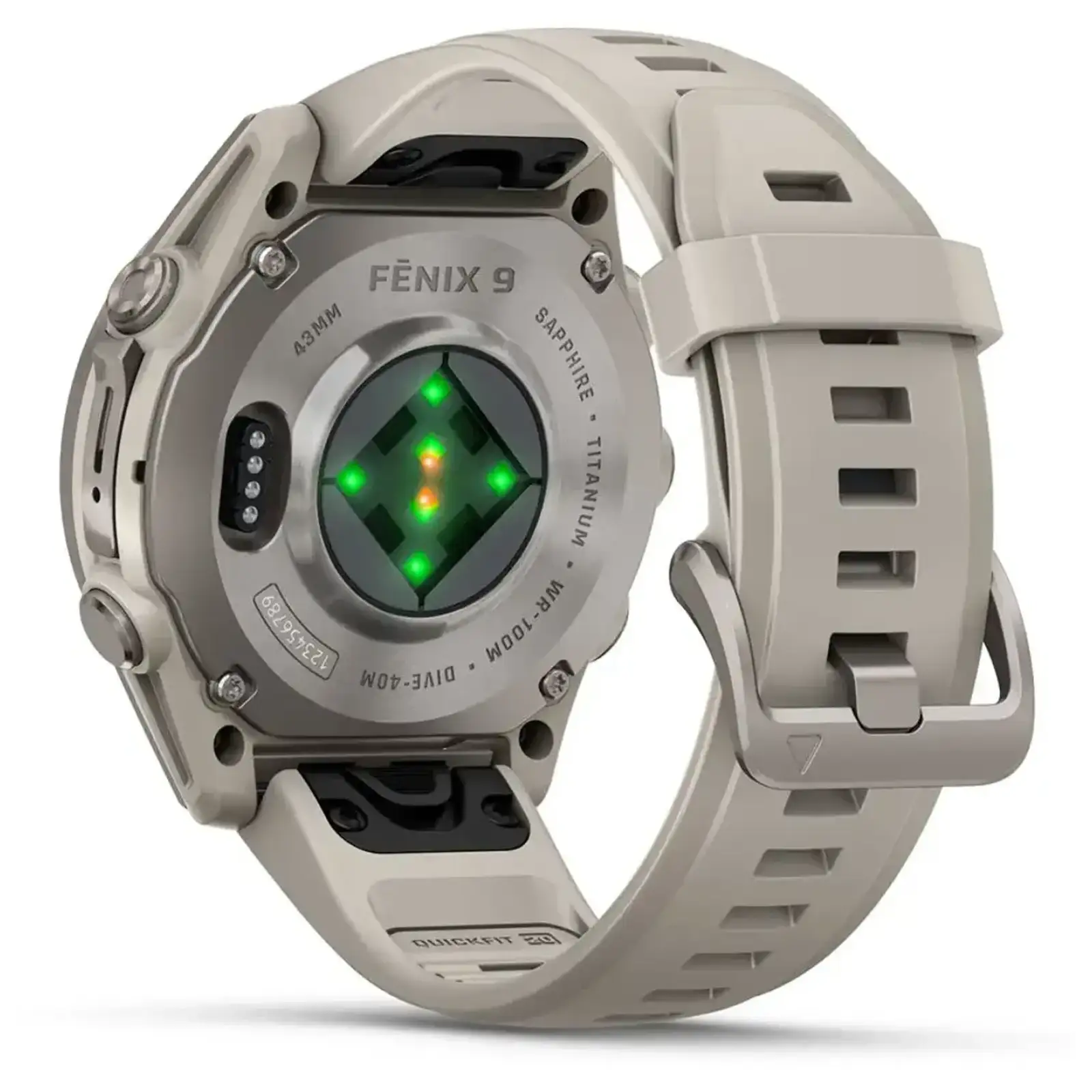 Смарт-годинник Garmin Fenix 9 43mm Titanium with Fog Gray Silicone Band (010-04761-00/01)