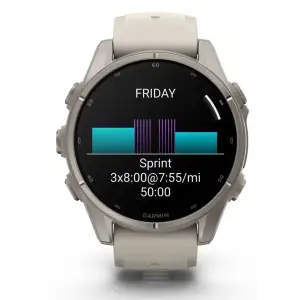 Смарт-годинник Garmin Fenix 9 43mm Titanium with Fog Gray Silicone Band (010-04761-00/01)