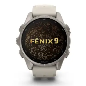 Смарт-годинник Garmin Fenix 9 43mm Titanium with Fog Gray Silicone Band (010-04761-00/01)