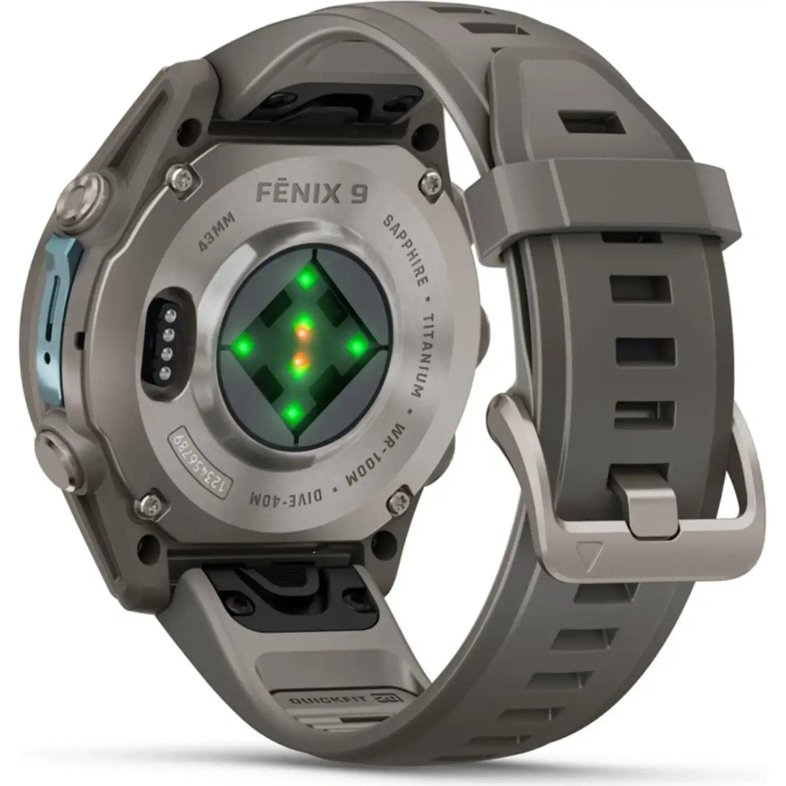 Смарт-часы Garmin Fenix 9 43mm Titanium with Pebble Gray Silicone Band (010-04761-10/11)