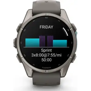Смарт-часы Garmin Fenix 9 43mm Titanium with Pebble Gray Silicone Band (010-04761-10/11)