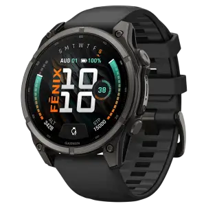 Смарт-годинник Garmin Fenix 9 47mm Carbon Gray DLC Titanium with Black Silicone Band (010-04762-10/11)