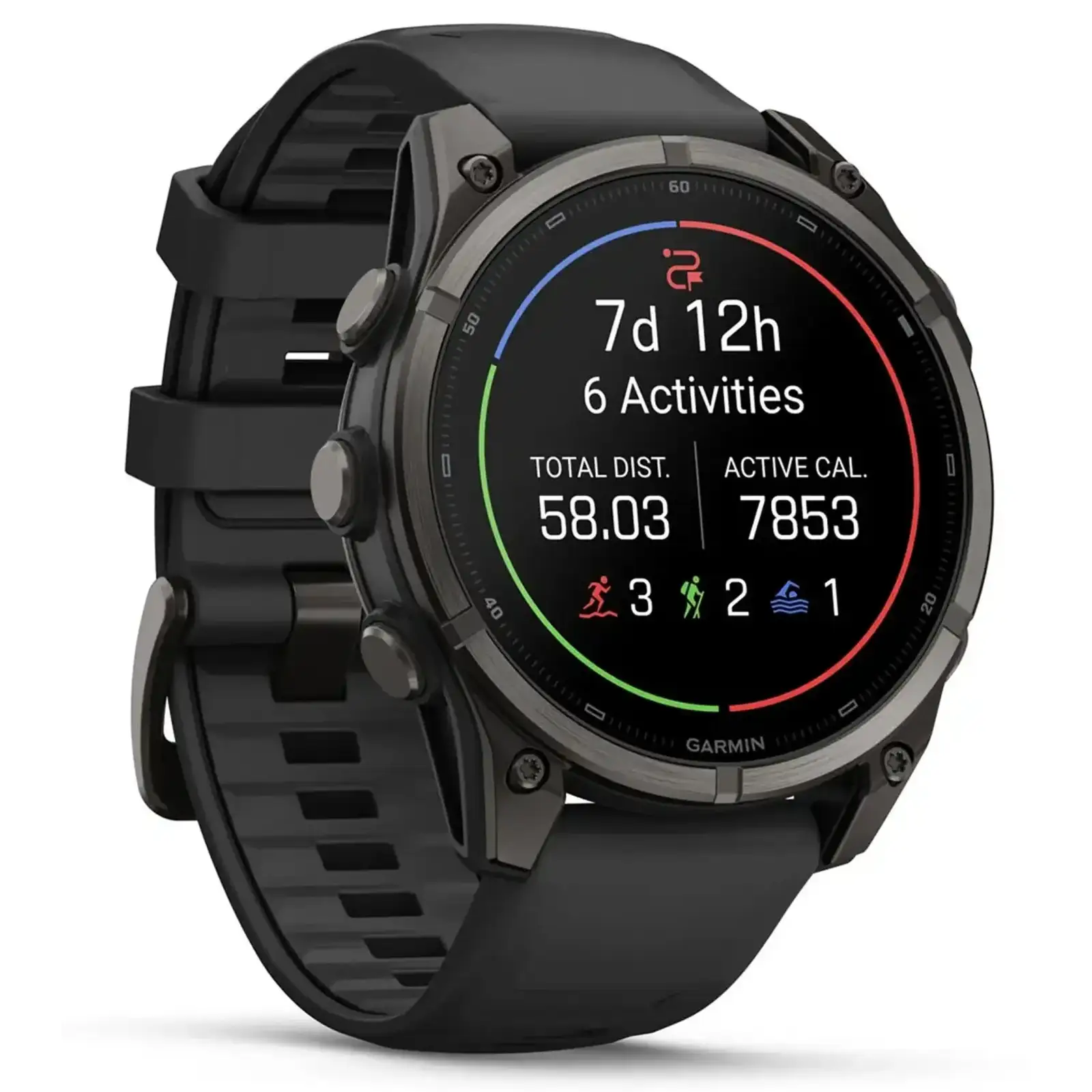 Смарт-годинник Garmin Fenix 9 47mm Carbon Gray DLC Titanium with Black Silicone Band (010-04762-10/11)
