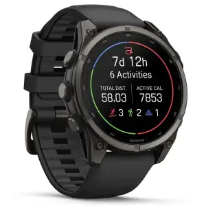 Смарт-годинник Garmin Fenix 9 47mm Carbon Gray DLC Titanium with Black Silicone Band (010-04762-10/11)