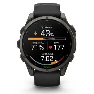 Смарт-годинник Garmin Fenix 9 47mm Carbon Gray DLC Titanium with Black Silicone Band (010-04762-10/11)
