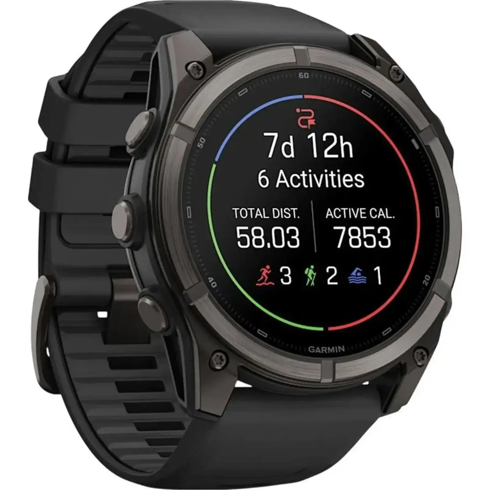 Смарт-часы Garmin Fenix 9 51mm Carbon Gray DLC Titanium with Black Silicone Band (010-04763-10/11)