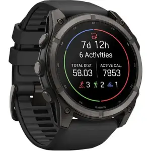 Смарт-часы Garmin Fenix 9 51mm Carbon Gray DLC Titanium with Black Silicone Band (010-04763-10/11)